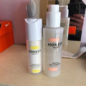 honest beauty gel cleanser and vitamin c serum